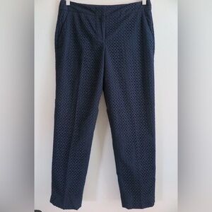Talbots Navy Blue Lace-Layer Signature Fit Dress Pants Size 4 MSRP $99 NWT
